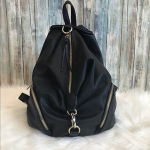 LIKE NEW Black Leather Backpack/Purse